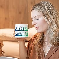 Vista 5 de OLYCRAFT Plantillas de arcilla de 4 x 5 pulgadas: patrones de árboles, ciervos y pájaros, plantillas de malla no adhesivas y reutilizables