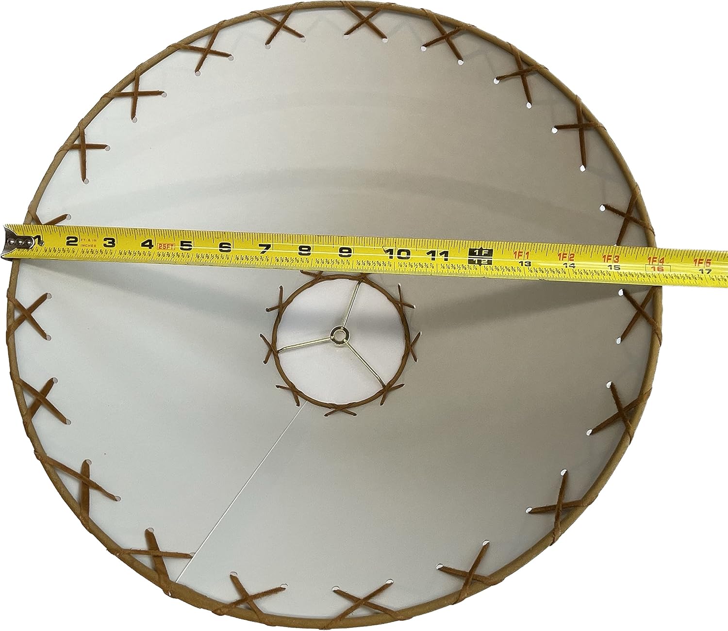 Rustic Oiled Craft Paper Laced Lamp Shade - 16"