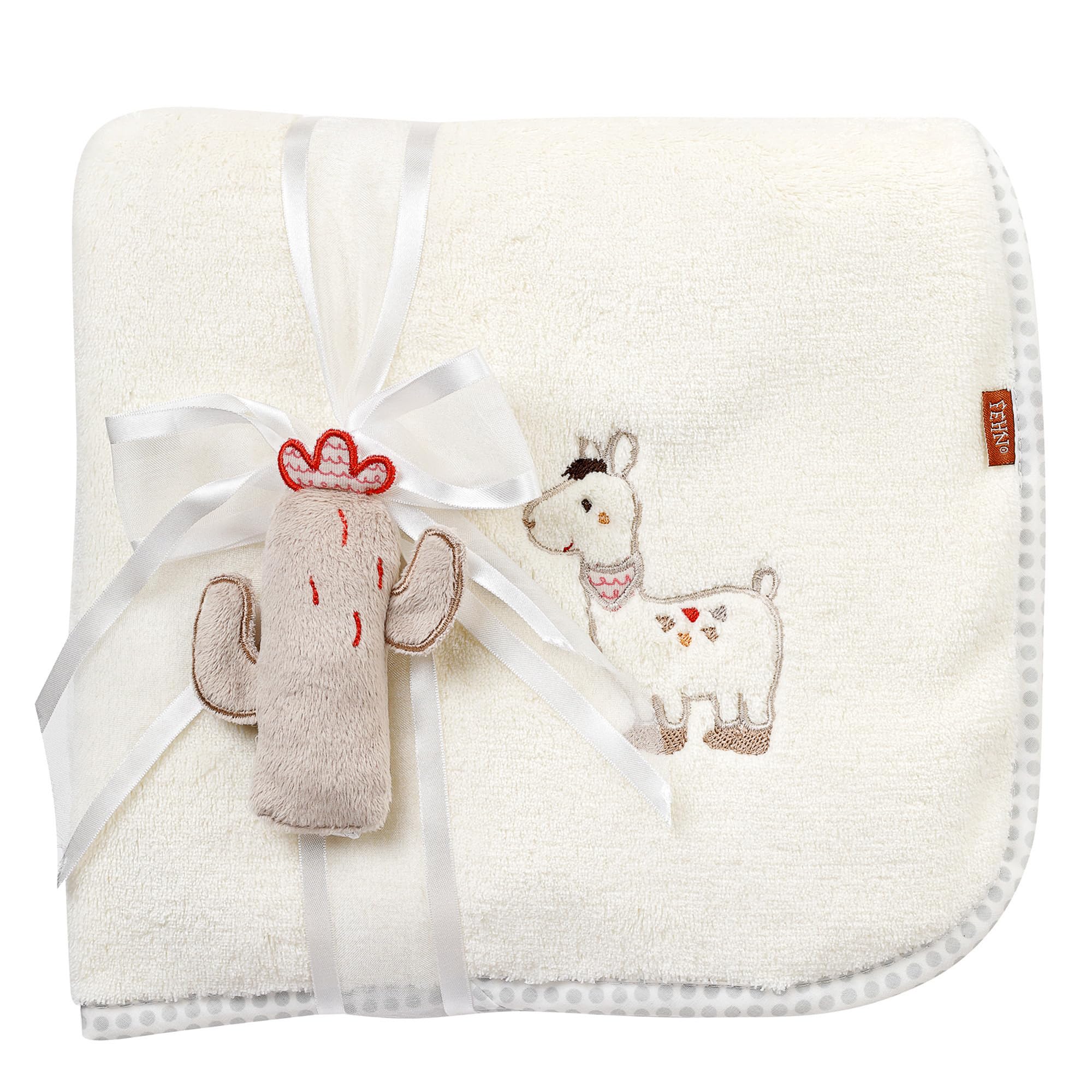 Fehn 058253 Kuscheldecke Peru/Kuschelige Schmusedecke für Babys und Kleinkinder ab 0+ Monaten - zum Kuscheln, als Krabbelunterlage, Schnuffeltuch oder Zudecke für zuhause und unterwegs