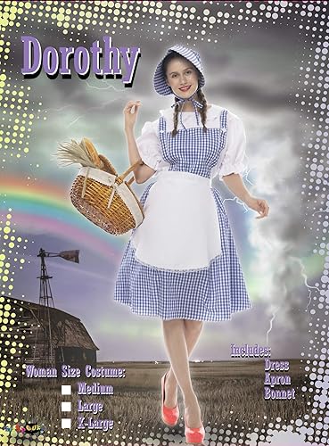 Miniatura 6 de EraSpooky Disfraz de Dorothy para adultos, vestido de cuento de hadas, disfraz tradicional de Halloween