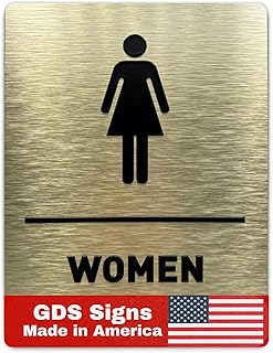 Women Bathroom Sign by GDS - ADA Compliant, Wheelchair Accessible, Raise...