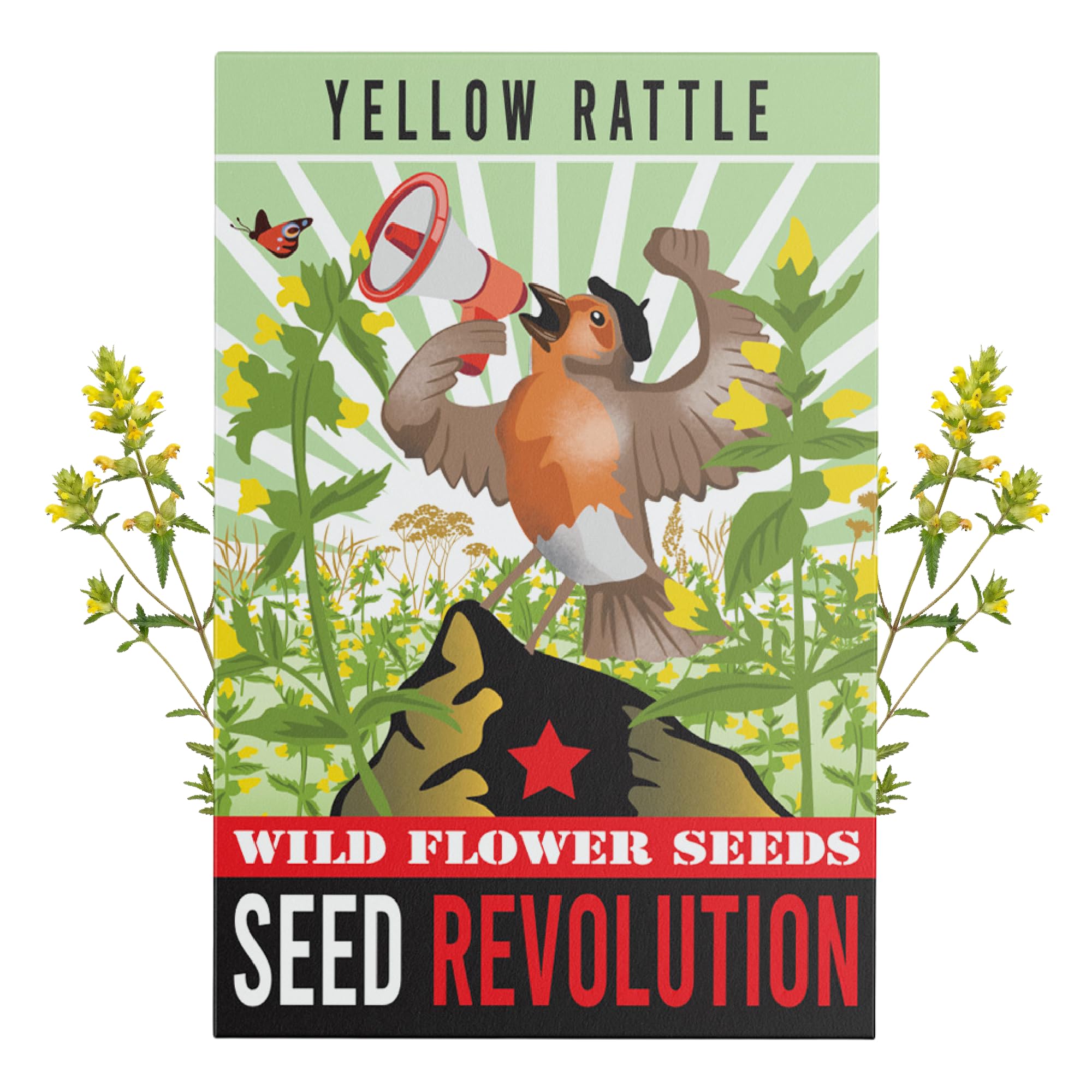 Seed Revolution - Yellow Rattle Native Meadow Wildflower Seeds, 40g