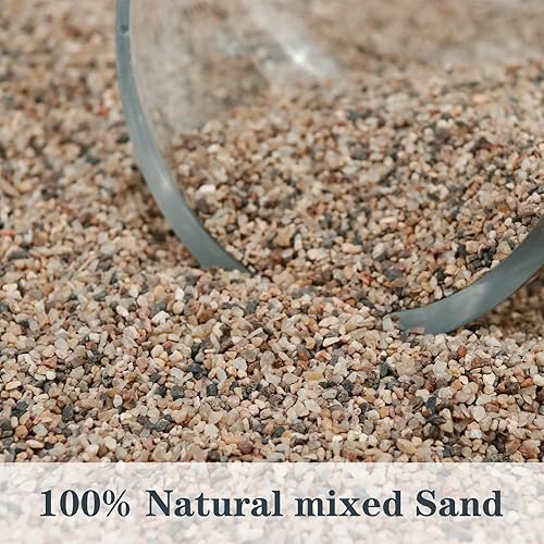 Miniatura 10 de Arena 100% natural, mini arena de sílice blanca multiusos para hogueras, acuarios y paisajismo, 5 libras