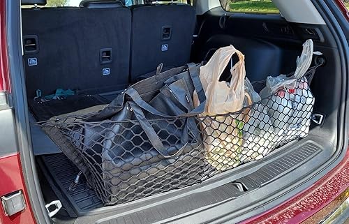 Miniatura 4 de EACCESSORIES EA Red de carga organizadora de maletero trasero para Jeep Grand Cherokee WL (5 asientos) 2022-2024  Red de carga estilo sobre para SUV