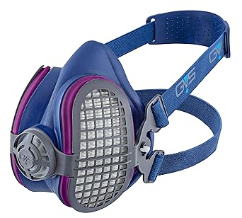 GVS ELIPSE Elastomeric Half Mask Respirator with Source Control with Replaceable and Reusable Filters Included, size S/M