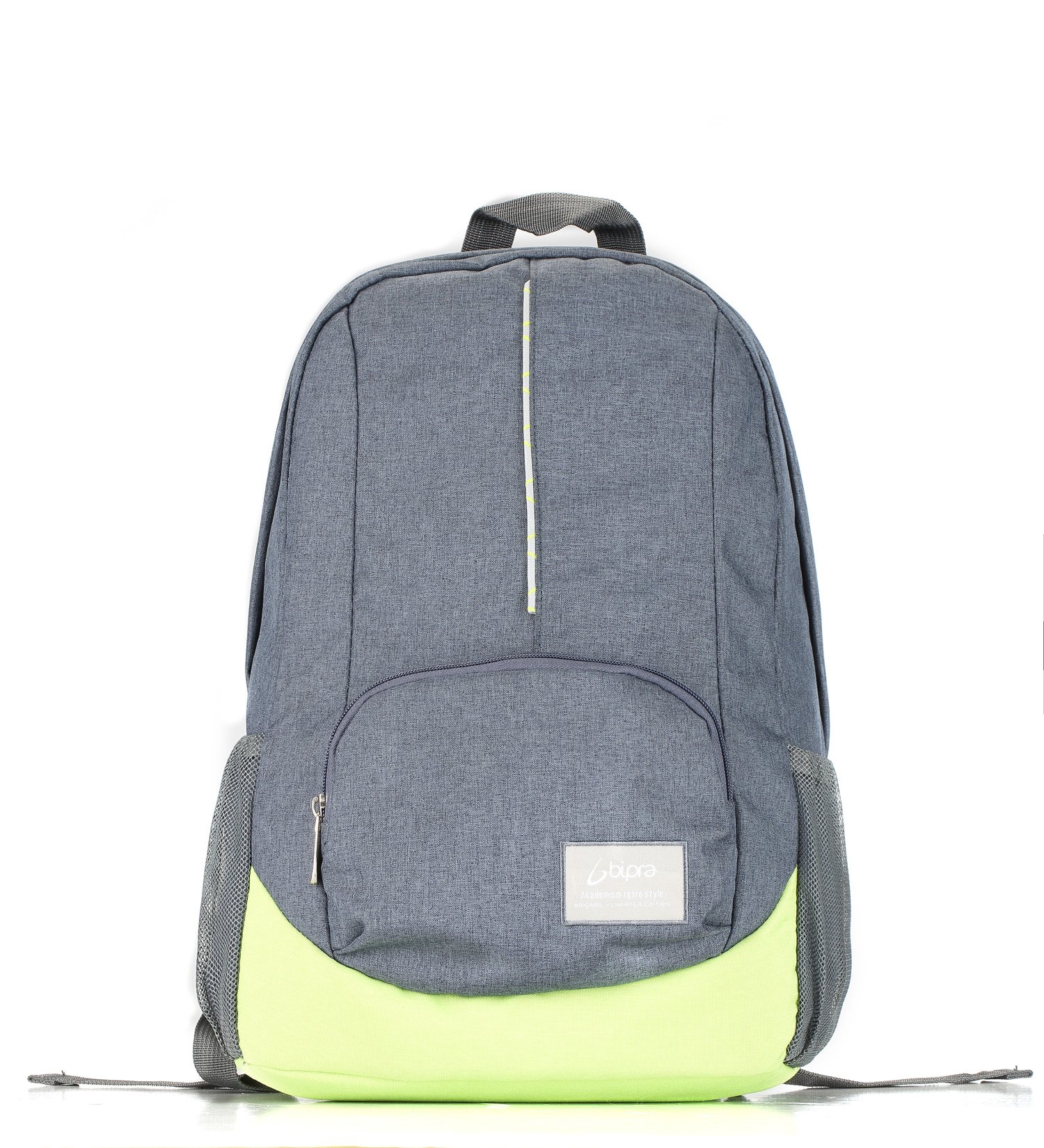 Bipra 15.6 Inch Laptop Bag Backpack Grey with Green Suitable for 15.6 Inch Laptops, Netbook Computers, with Pockets