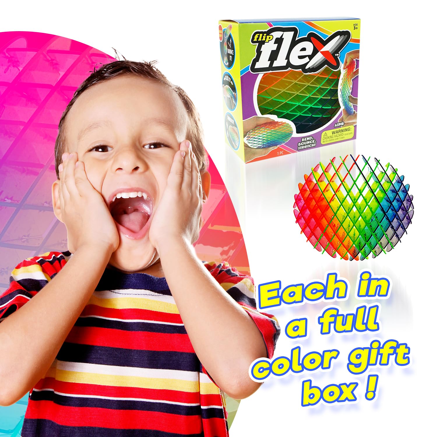 Amazon.com: JA-RU Flip Flex Rainbow Fidget Worm Toy (2 Units) Cool