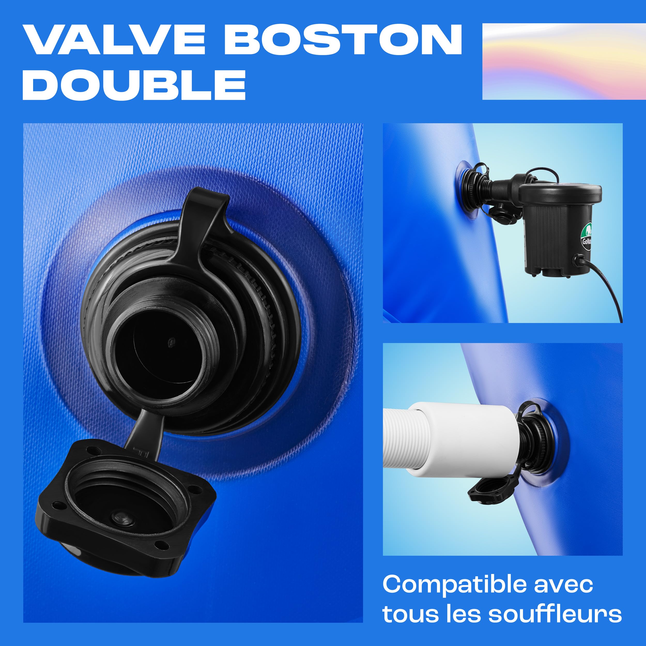 Yankee Coussin d'hiver Rond pour Piscine Ø200 cm | Coussin d'air Gonflable pour Bâche de Piscine | Coussin de Protection en PVC Résistant au Froid et aux Déchirures pour Hivernage