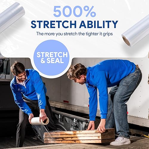 Miniatura 52 de International Plastics Co. Película elástica de plástico de 18 pulgadas 1200 pies 500% de capacidad de estiramiento