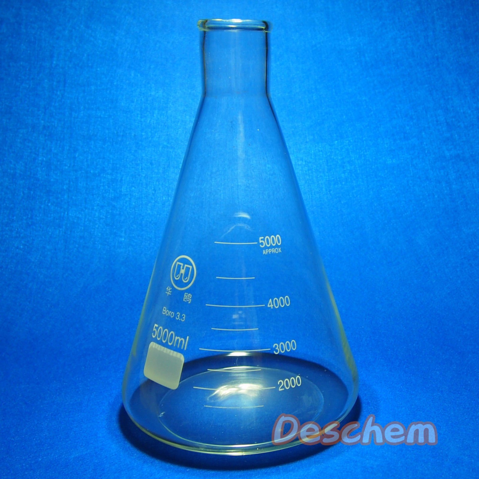 Amazon.co.jp: Deschem 5L ガラス 三角フラスコ 5000mL : 産業・研究