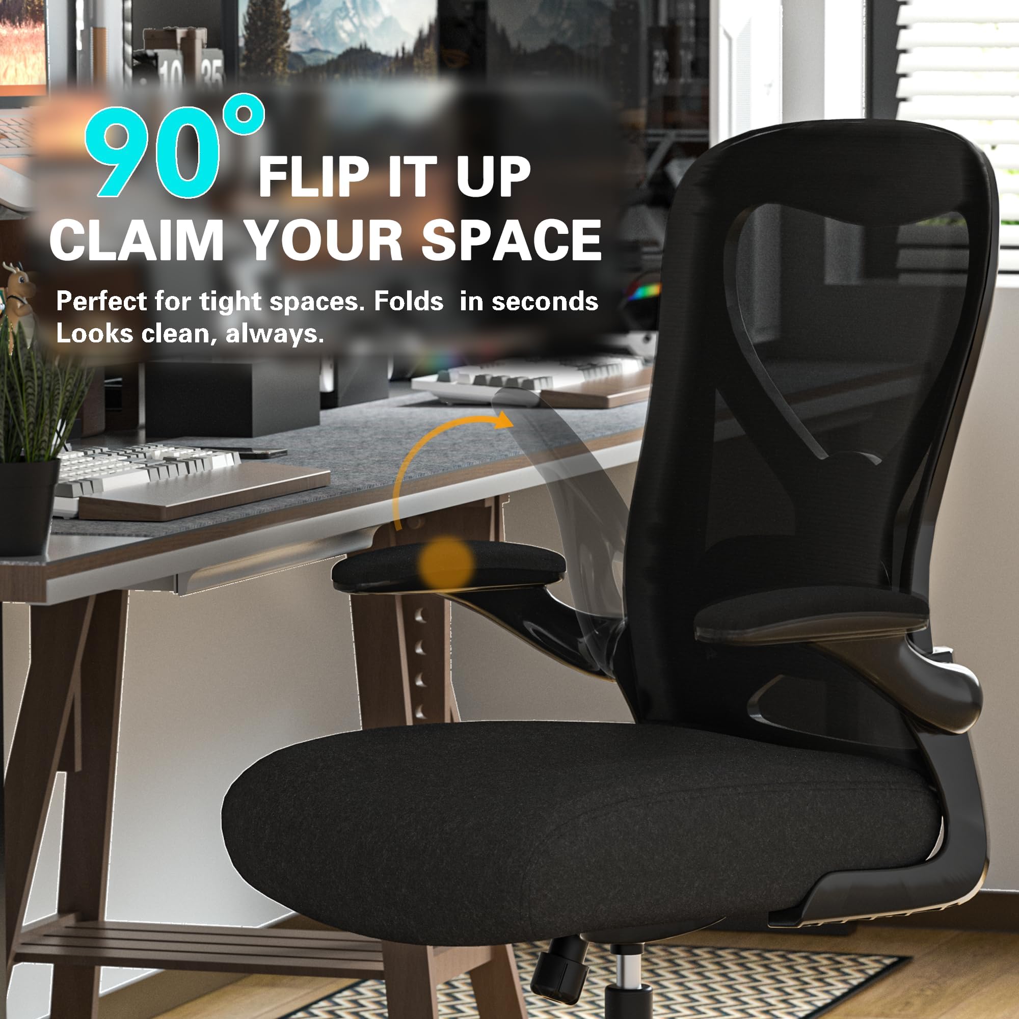 Best Ergonomic Office Chair for Home in 2026 1 casasio Office Desk Chair with Ergonomic Lumbar Support, Extra-Thick Seat Cushio — product photo