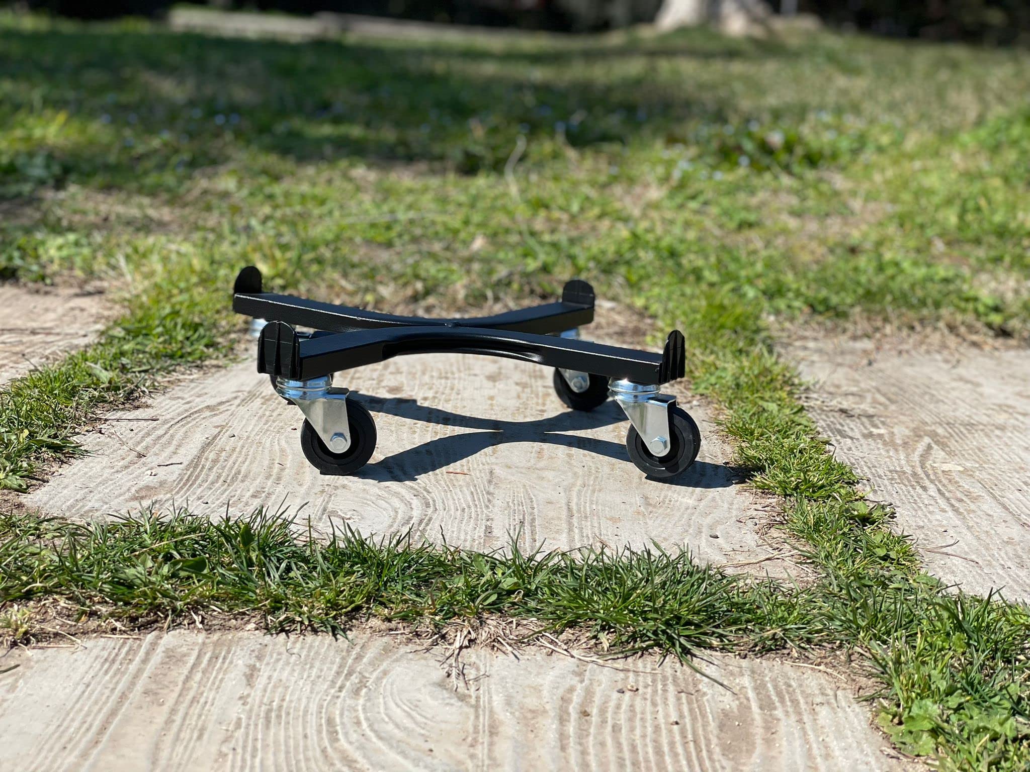Tecnokit: Wózek na rośliny, Różne rozmiary, z kołami przemysłowymi Ø 5 cm, stalowa rama, Nadaje się do wewnątrz i na zewnątrz, ogrodnictwa. (Ø 40, czarny)
