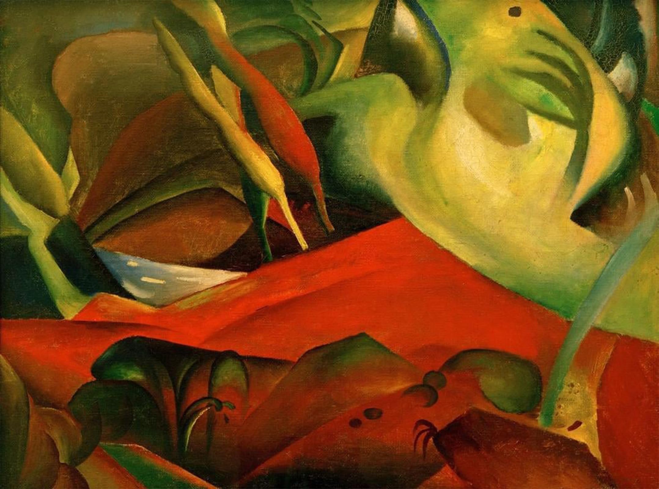 ARTXLXXBN Famous Painting Canvas Artwork Graffiti Print Storm by August Macke Portrait Canvas Image for Home Decor 60x90cm