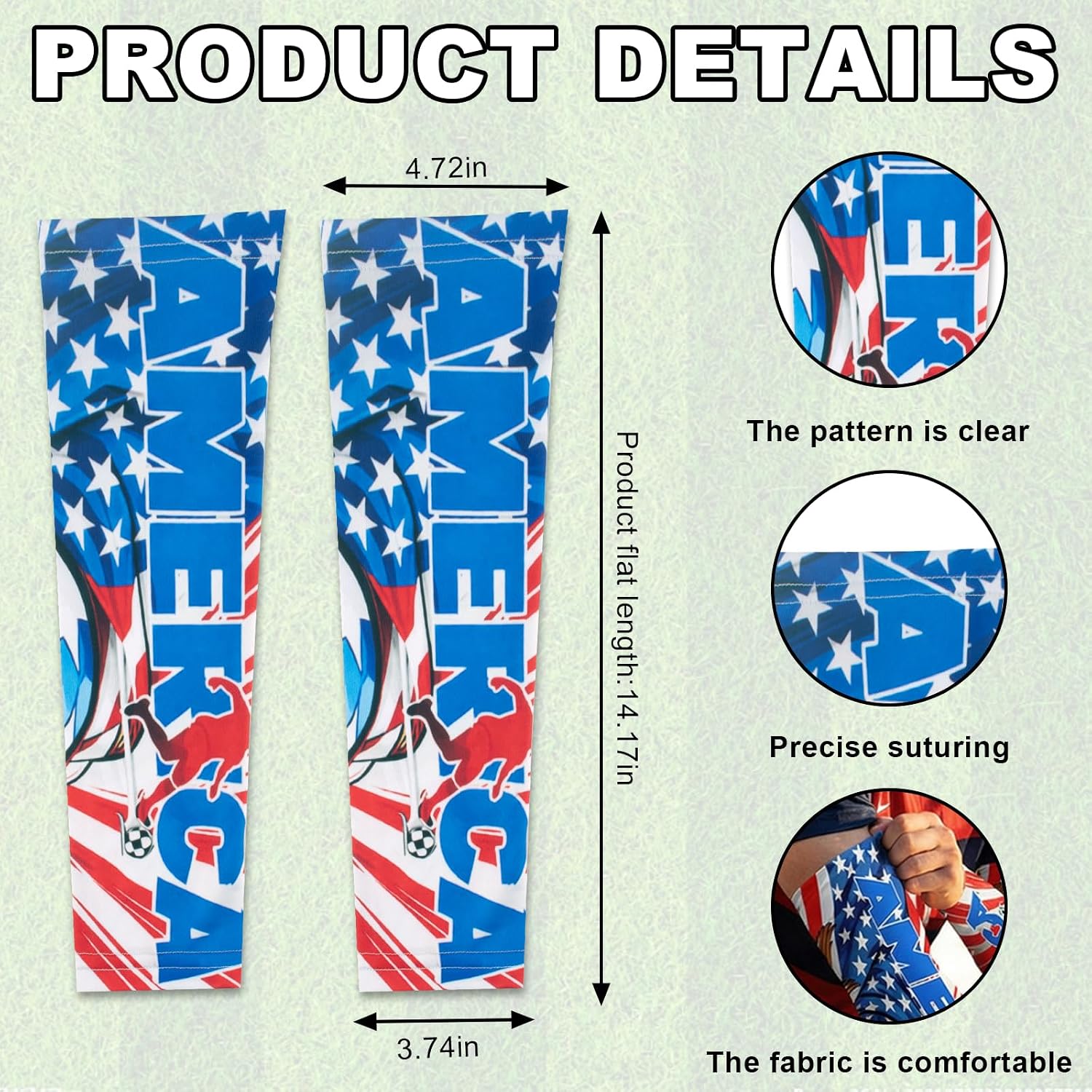 Hying Countries Soccer Arm Sleeves for Men Women, Sun Protection Arm Sleeves Compression Sleeves for World Cup Decorations