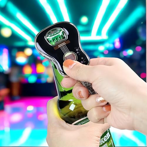 Miniatura 3 de 1 piezajuego de abrebotellas en forma de guitarra de cerveza, abrebotellas, guitarra, regalo, accesorios de cocina para bebedores, amantes de la