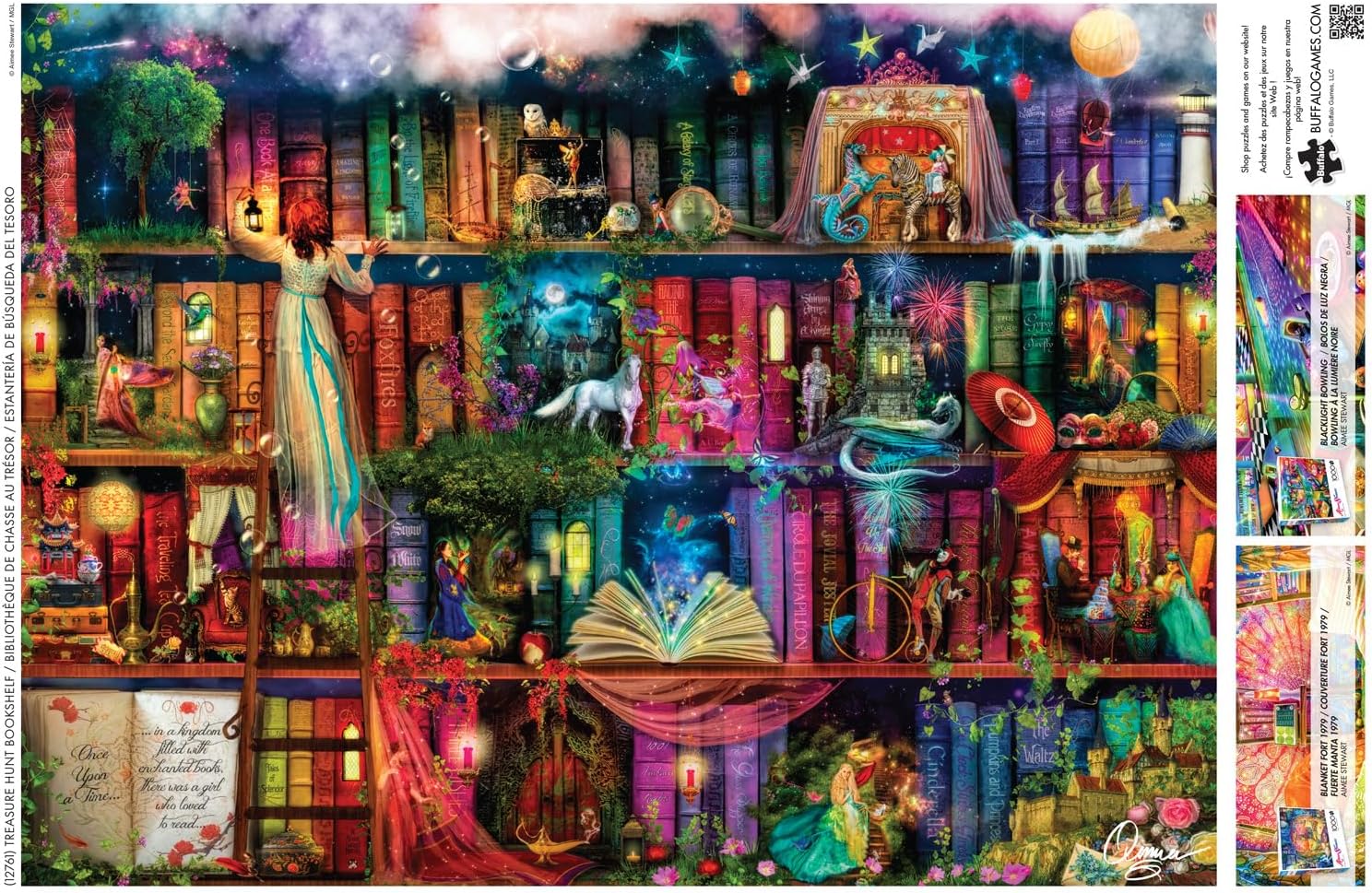 Buffalo Games - Aimee Stewart - Treasure Hunt Bookshelf - 1000 Piece Jigsaw Puzzle for Adults -Challenging Puzzle Perfect for Game Nights - Finished Size is 26.75 x 19.75