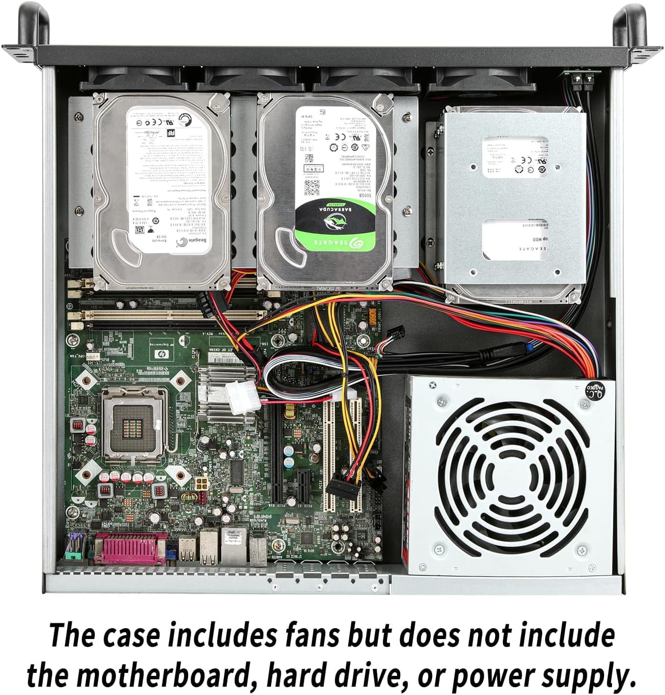 MicroATX/Mini-ITX 2U Rack Mount Server case Depth 15.7“ max 6x3.5 / USB3.0 Support All Type ATX PS-2 PSU with Fast-Removable Front dust Filter