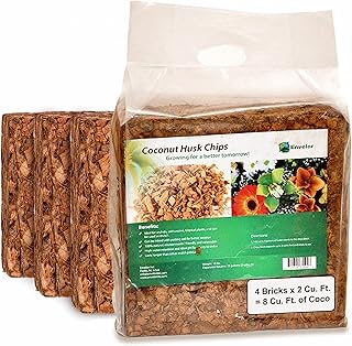 Envelor Coco Coir Chips Orchid Potting Mix 10 Lb Brick Mulch Potting Soil Indoor Plant Planting Chips Coconut Fiber Substr...