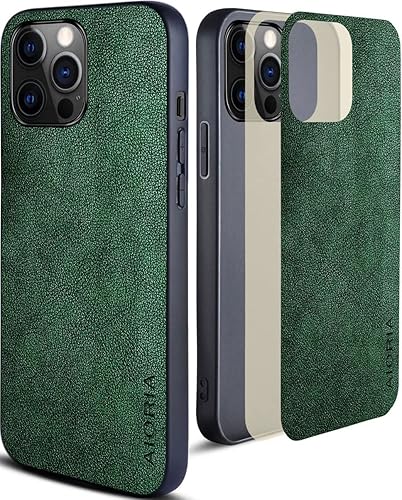 Funda compatible con iPhone 12, para iPhone 12 Pro funda de 6.1 pulgadas de piel sintética de alta calidad, diseño retro, funda protectora completa