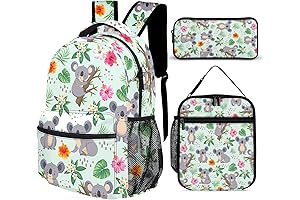 3pcs Cartoon Koala Backpack Set for School