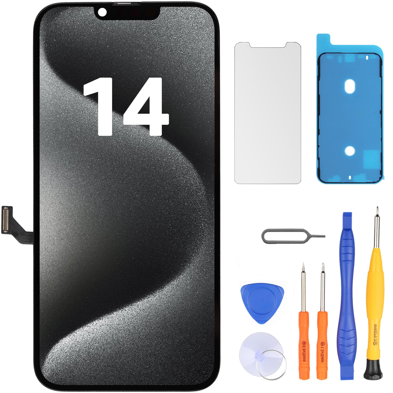 LL TRADER Schermo per iPhone 14 LCD 6,1" Schermo di Ricambio FHD Touch Screen 3D Touch Digitizer Telaio Montaggio e Kit di riparazione 2026