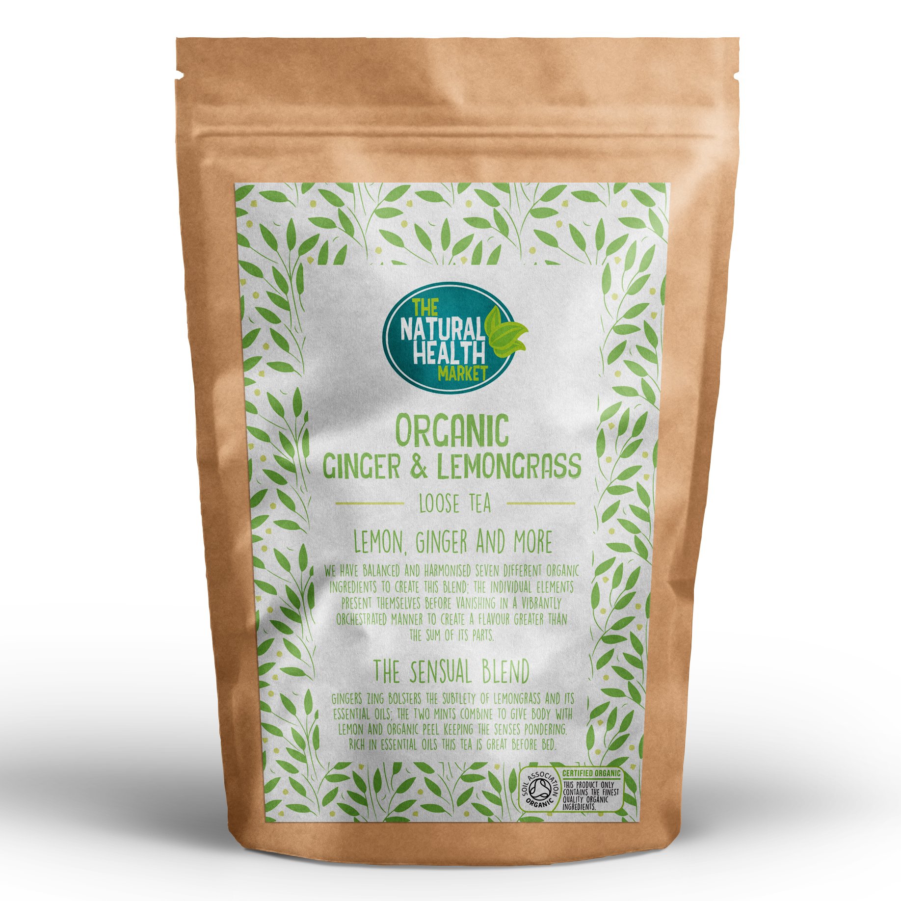 Organic Ginger Loose Leaf 200g | Soil Association Certified | Ginger Tea Organic | Made in UK | Vegan, Healthy Tea | Spiced Tea for Digestion | Climate Pledge Friendly By The Natural Health Market — view 11
