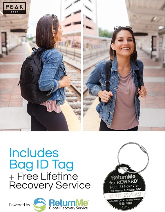 Peak Gear Foldable Backpack - Compact Packable Day Pack - Includes Lifetime Lost & Found ID