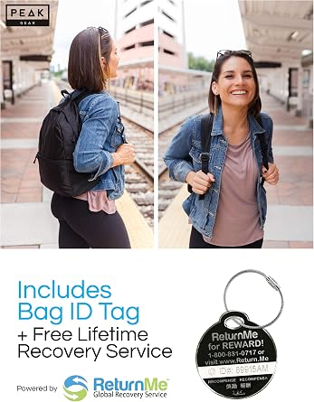Peak Gear Foldable Backpack - Compact Packable Day Pack - Includes Lifetime Lost & Found ID