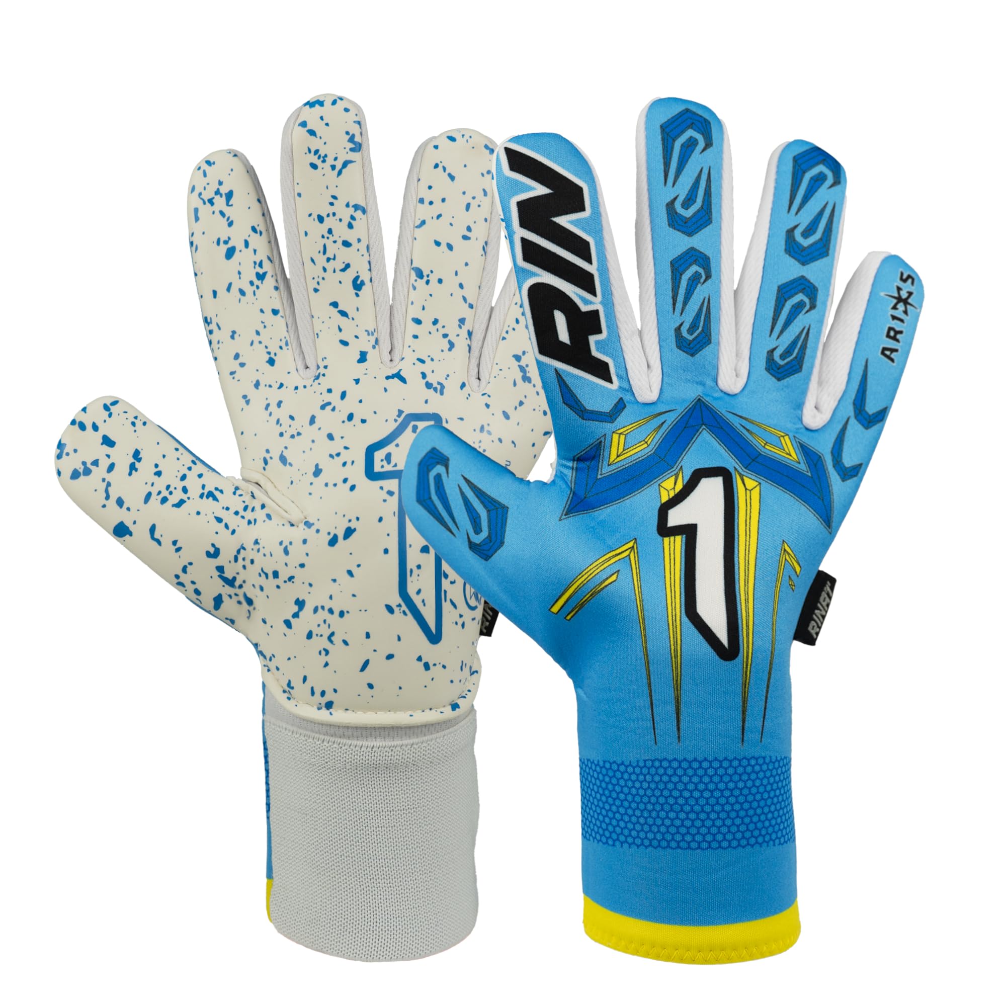 Rinat Aries X AS Adult Goalkeeper Gloves, Blue, Size 9