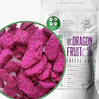 Pitaya Fruta de Dragon Liofilizado | Freeze Dried Fruit | Natural y Sin Azúcares Añadidos | Deshidratada Colorante Alimentario Rosa (100g)