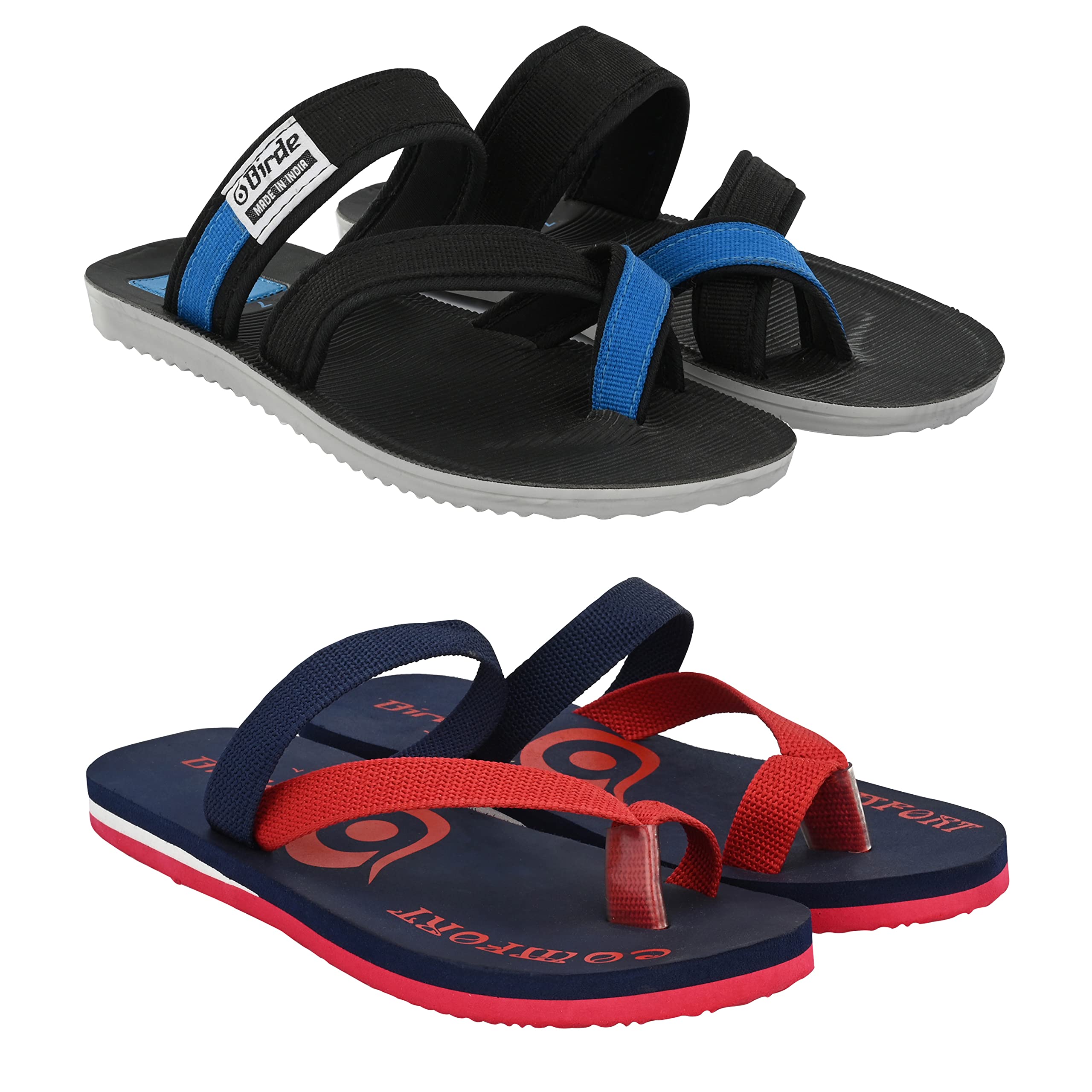 Birde Slippers and Flip Flops for Men Combo Pack of 2 - BRD-729-BRD-572_7 Blue (B0B59K8QSX) Amazon Price History, Amazon Price Tracker