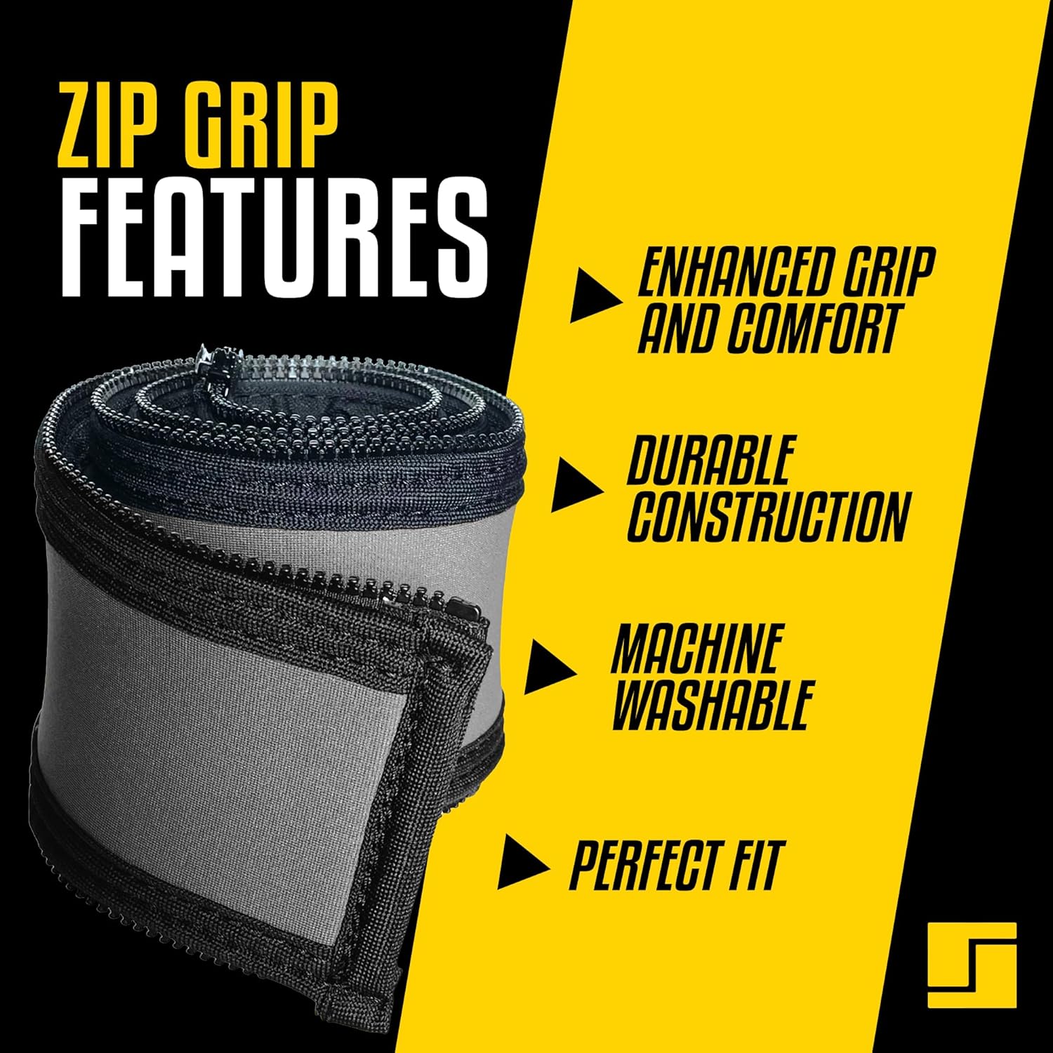 Stromberg Carlson AM-ZIP2239C Lend-A-Hand Zip Grip - RV Handrail Neoprene Grip Cover with Nylon Zipper - Machine Washable - Fits AM-533 Extended Assist Rail - Set of 22 & 39" (Charcoal)