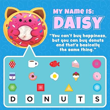 BIZYBOO - Hide n Seek Busy Bag Characters - Hidden Object Search Problem Solving Sensory Puzzle Matching Game for Kids 3 and Up - Bundle (Daisy, Peaches, Crumbs, Blaze)