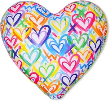 Iscream Graffiti Hearts Microbead Pillow