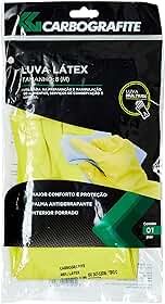 CARBOGRAFITE Luva Látex Tamanho M Carbografite 012173212 Amarelo