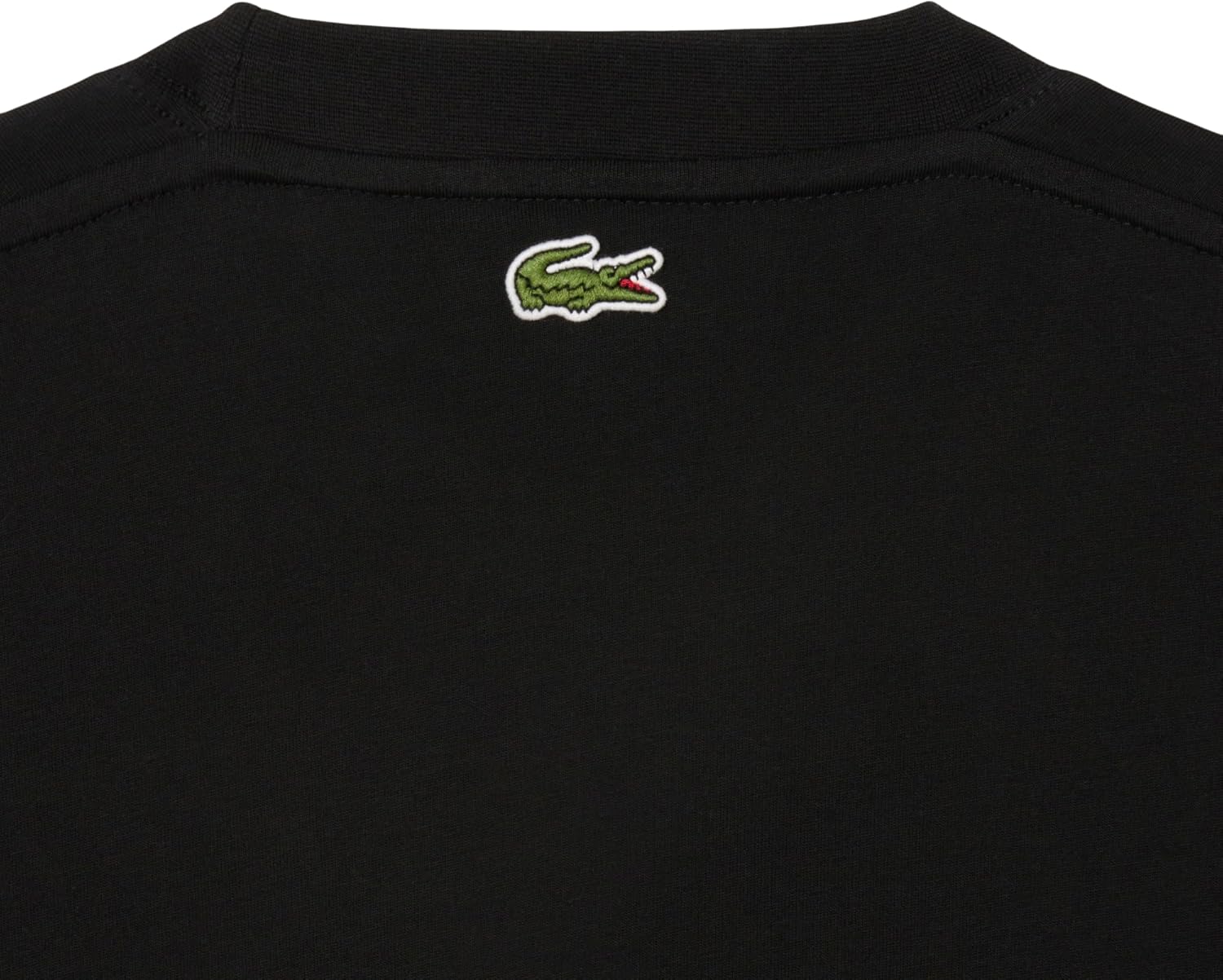 Lacoste Men's Signature Print Cotton T-Shirt, Black, X-Small - Image 3