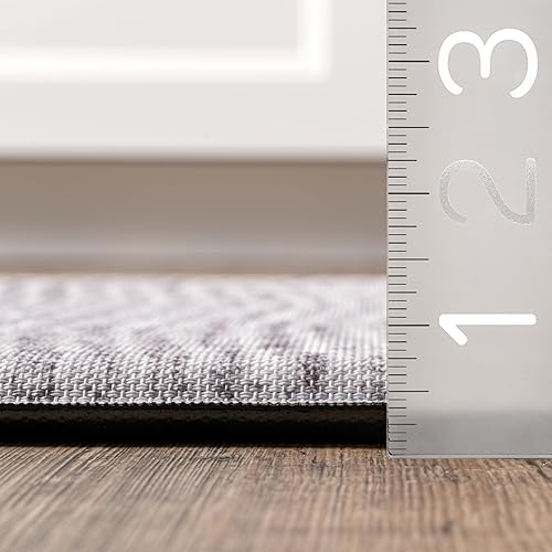 Miniatura 5 de nuLOOM Sherill Ripple - Tapete antifatiga para cocina o lavandería, 2 x 3, gris claro