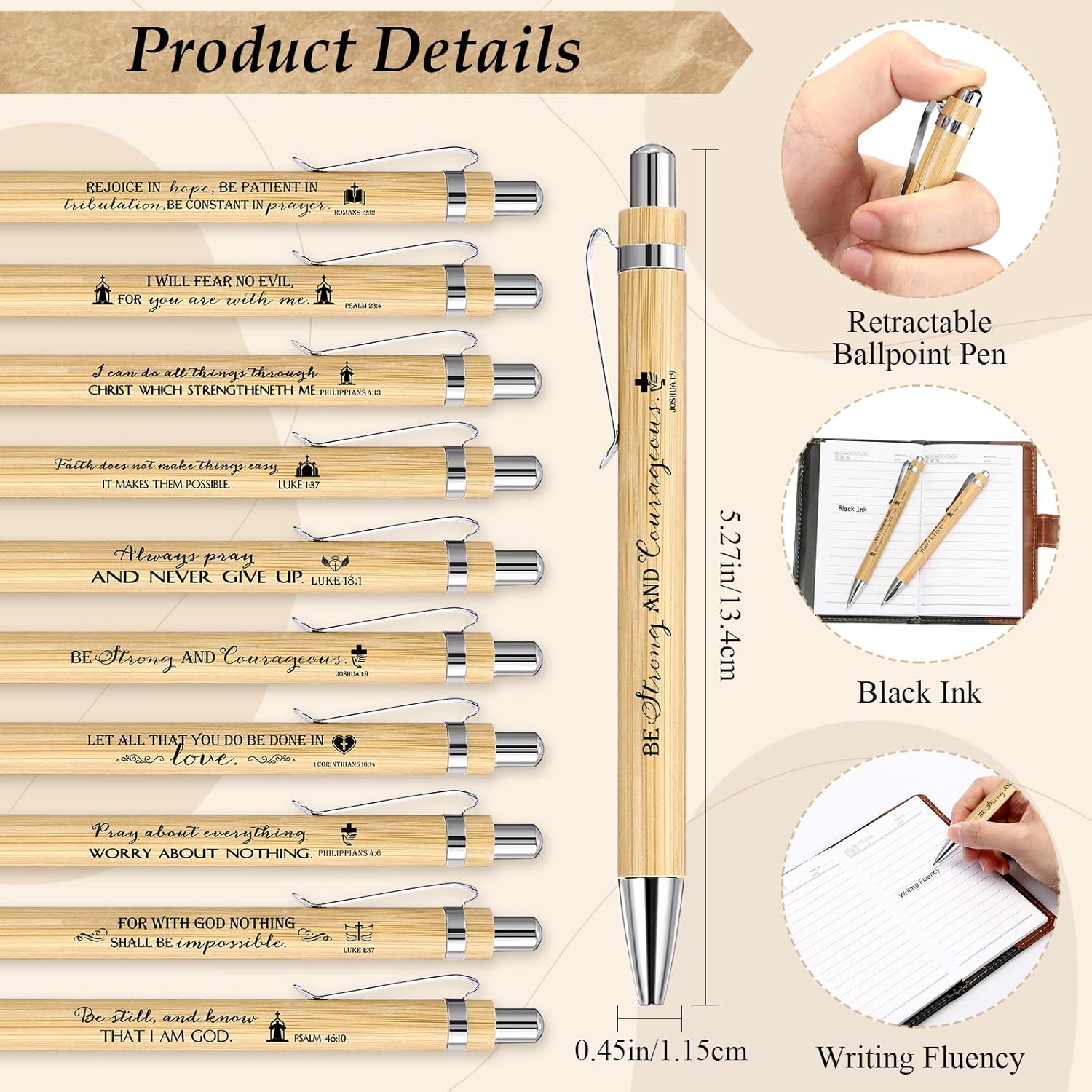 Spakon 20 Pcs Mother's Day Christian Gifts Bulk Leather Prayer Journal Religious Scripture Notebook with Bible Verse Pens for Graduation Coworker Women Men Church Members (English Tree of Life)