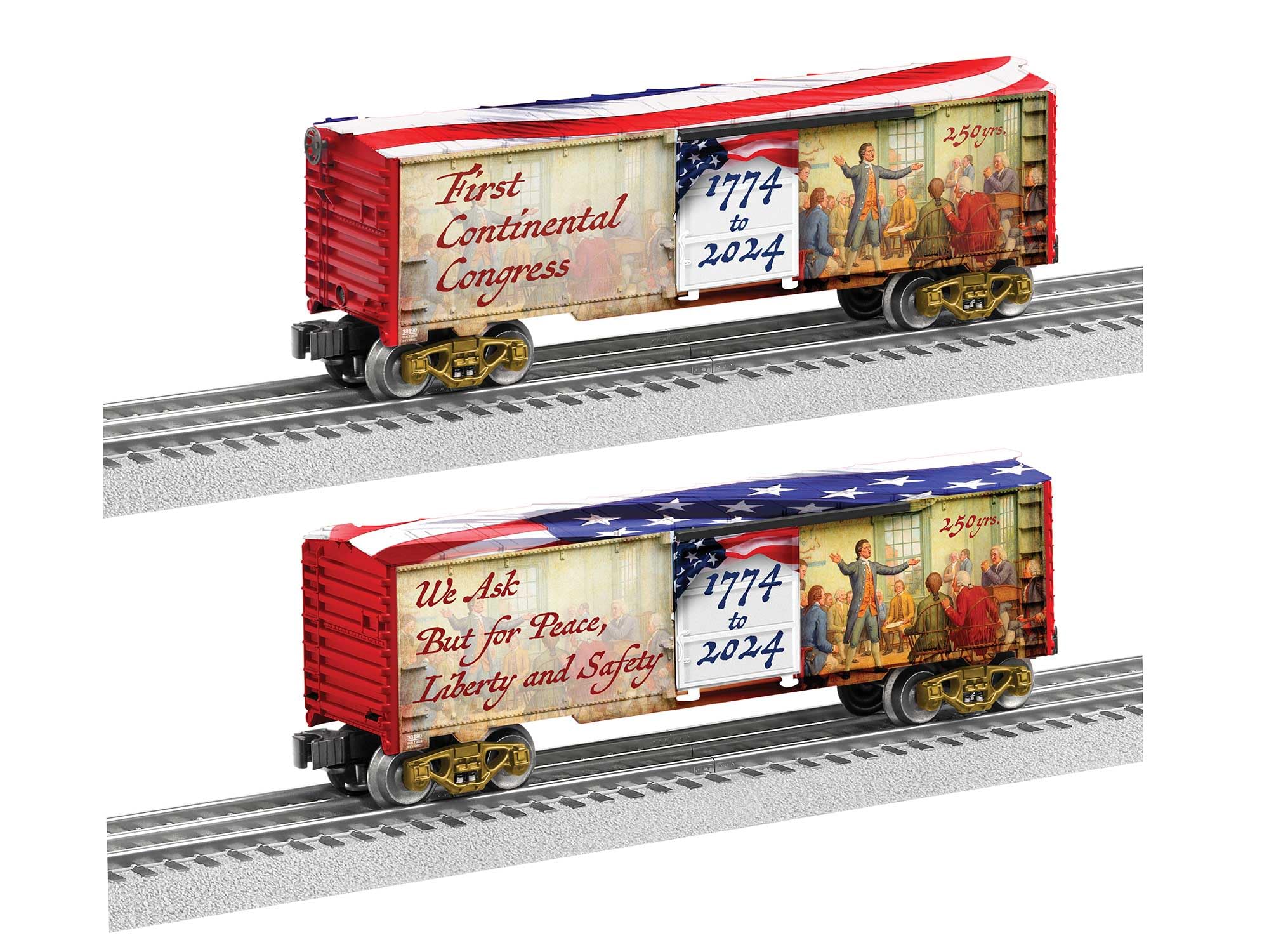 Lionel First Continental Congress 250th Anniversary MUSA O Gauge Model Train Boxcar