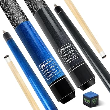 Set of 2 Pool Cues for Men and Women, Faux Linen
