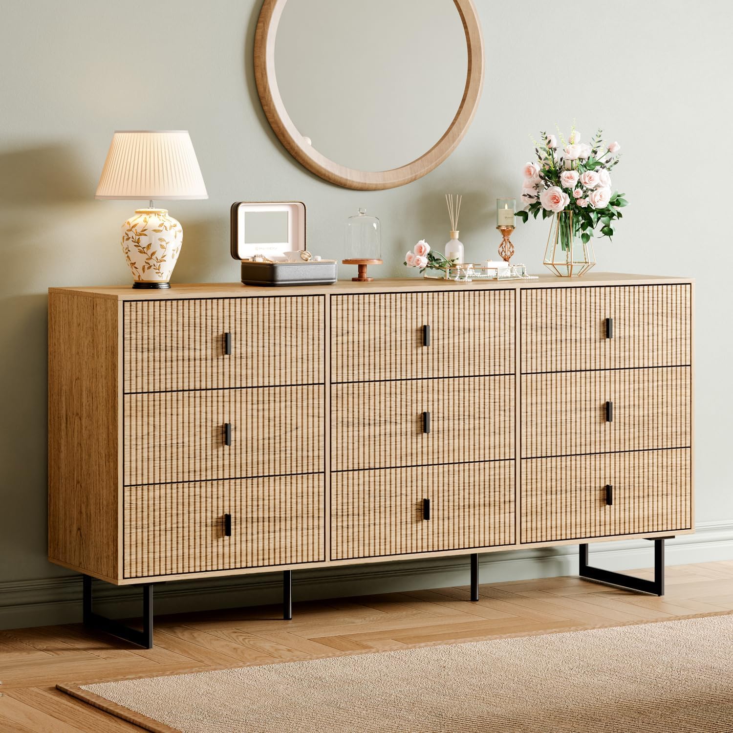 Amazon.com: Chrangmay Modern Chest of Drawers with 9 Drawers,Deep