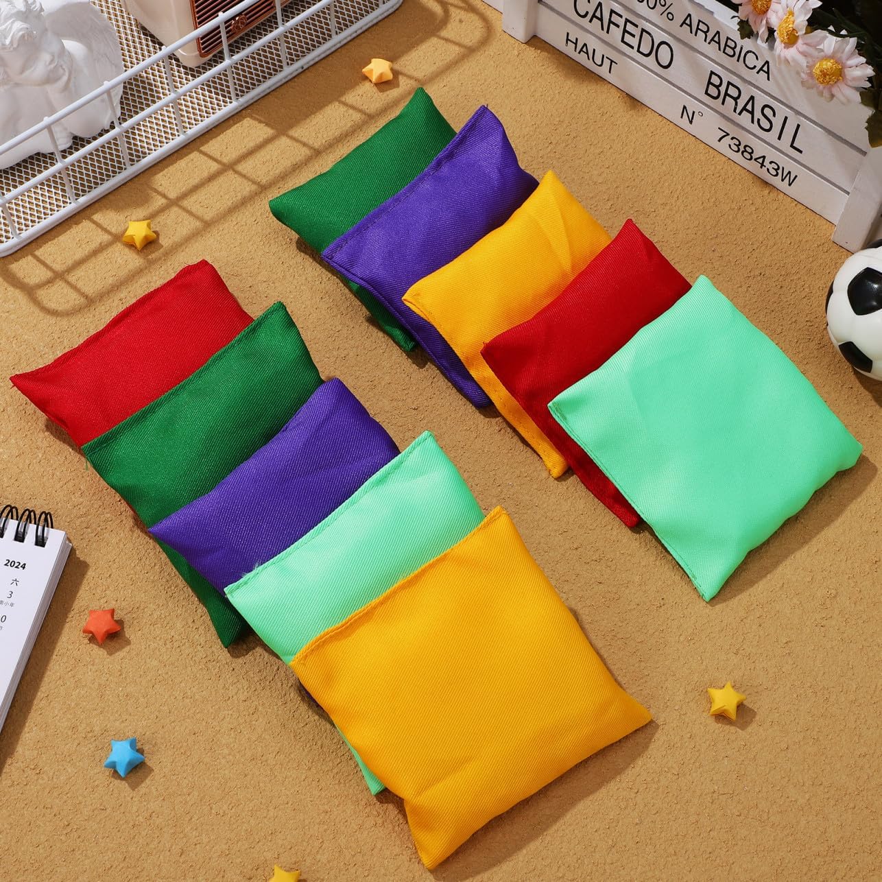 BESPORTBLE 20 Pcs Bean Bags for Toss Games Safe Easy to Use Versatile Outdoor Indoor Fun for Adults for Parties Picnics and Classroom Activities