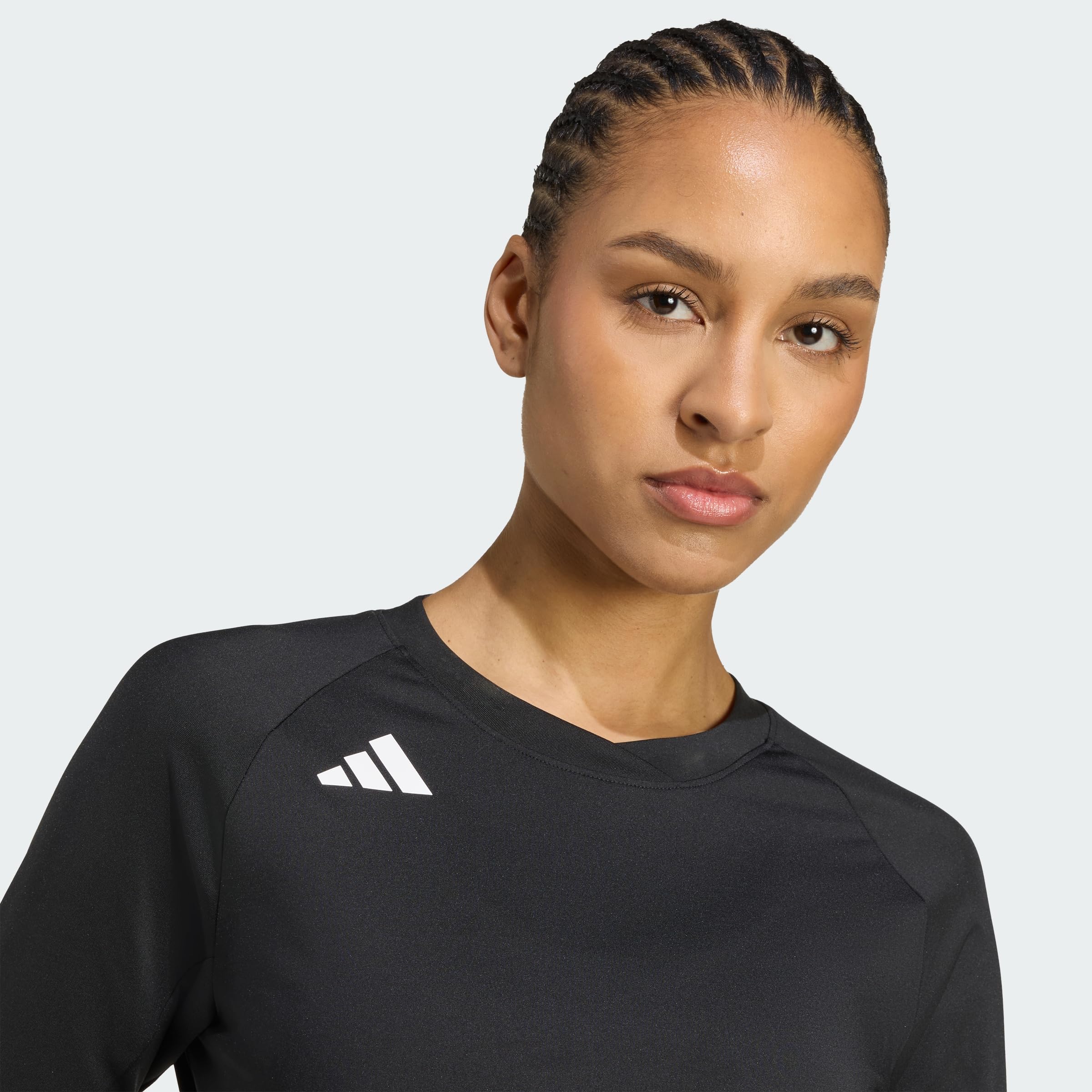 adidas Kobiety Volleyball Hilo Long Sleeve Jersey Shirt, Black, XXS