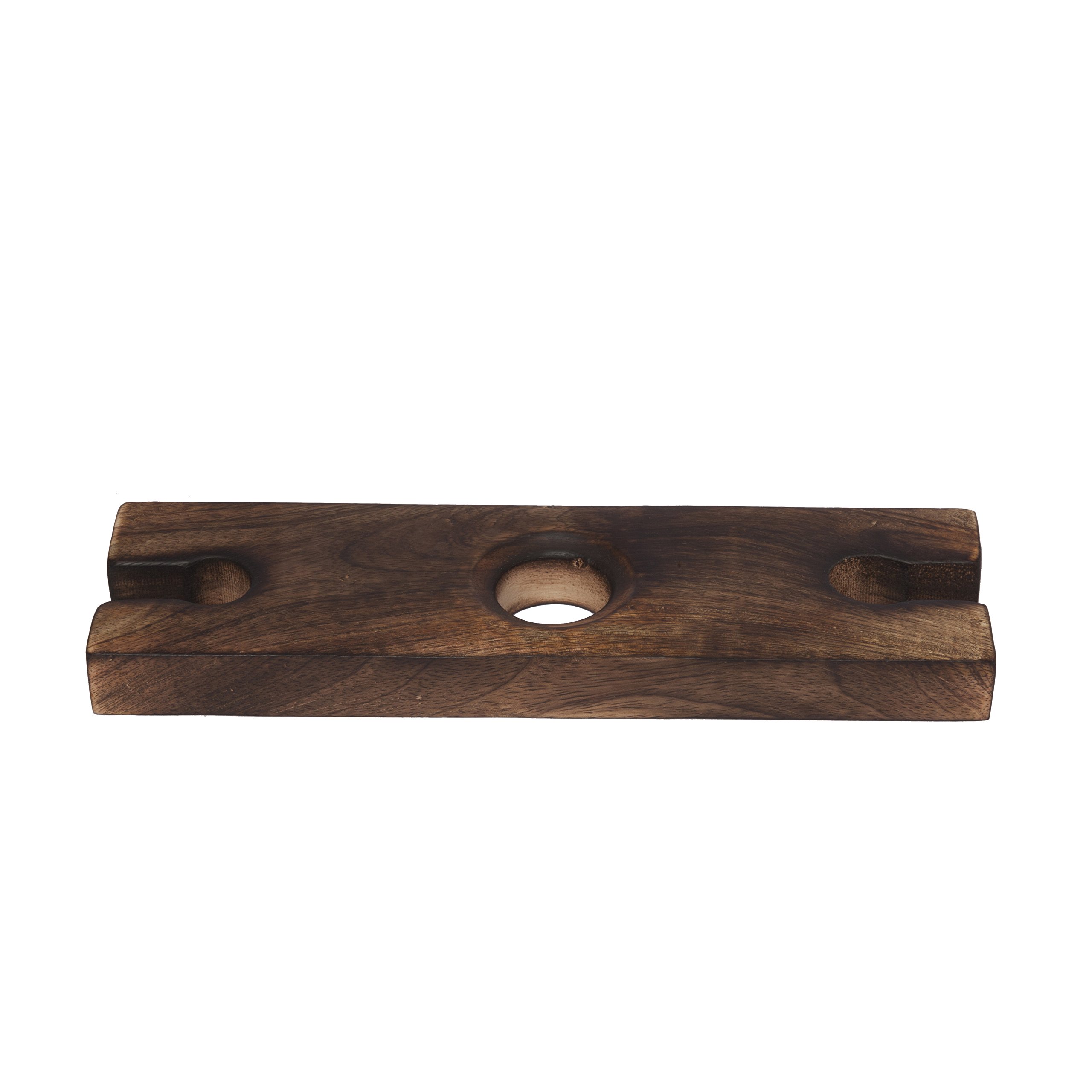 Handmade Wine Bottle & Glass Holder - Antique Wood Stand -3 Handmade Wine Bottle & Glass Holder - Antique Wood Stand -3