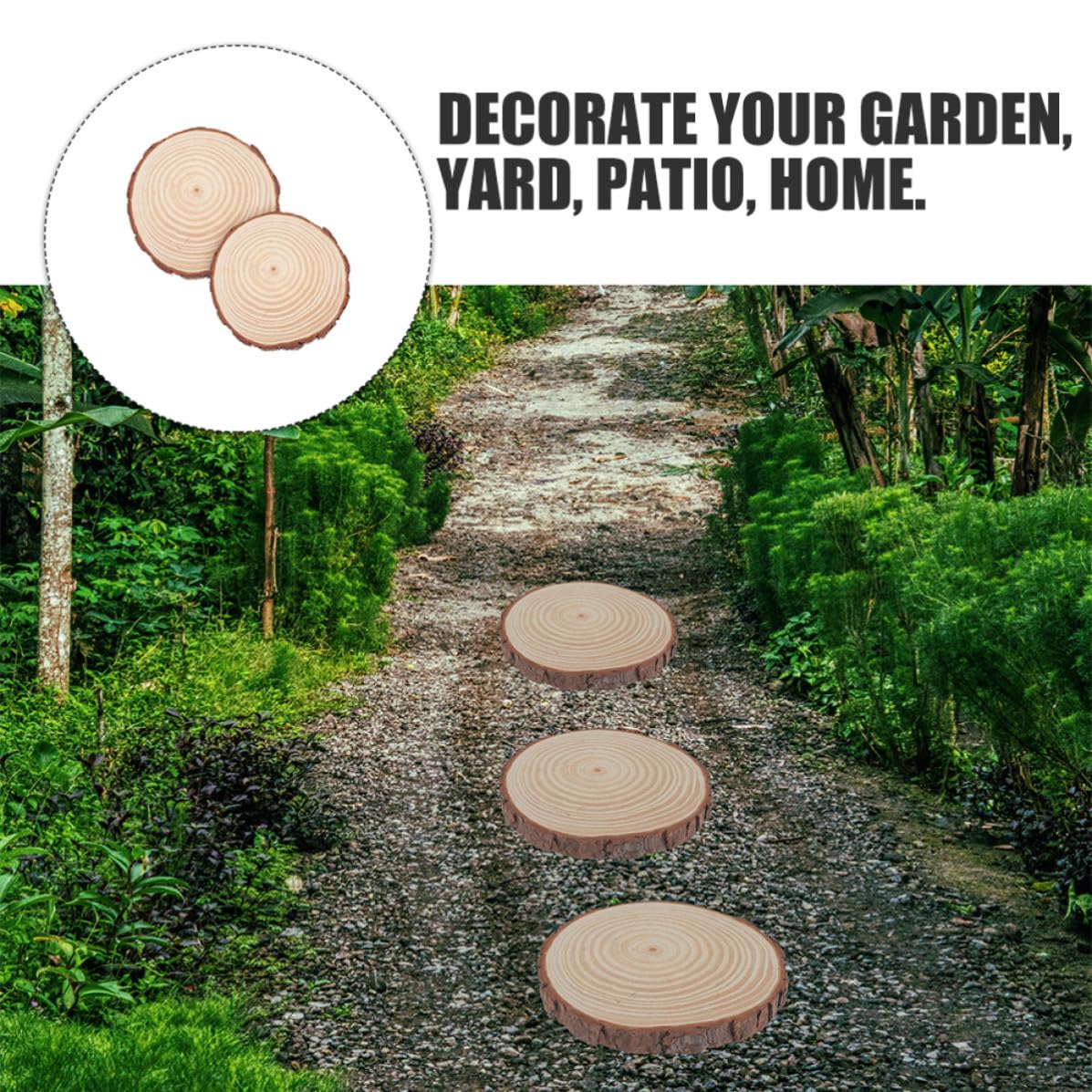 YARNOW 2 Stück Gartentrittsteine in Beige mit Filigraner Oberfläche und Spezieller Textur Tragbar als Dekorative Gartendeko für Außenbereich