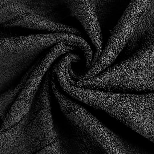 Miniatura 6 de Paquete de 6 toallas de baño negras (paquete de 6, 30 pulgadas de ancho x 60 pulgadas de largo, 30 pulgadas de ancho x 60 pulgadas de largo), toalla