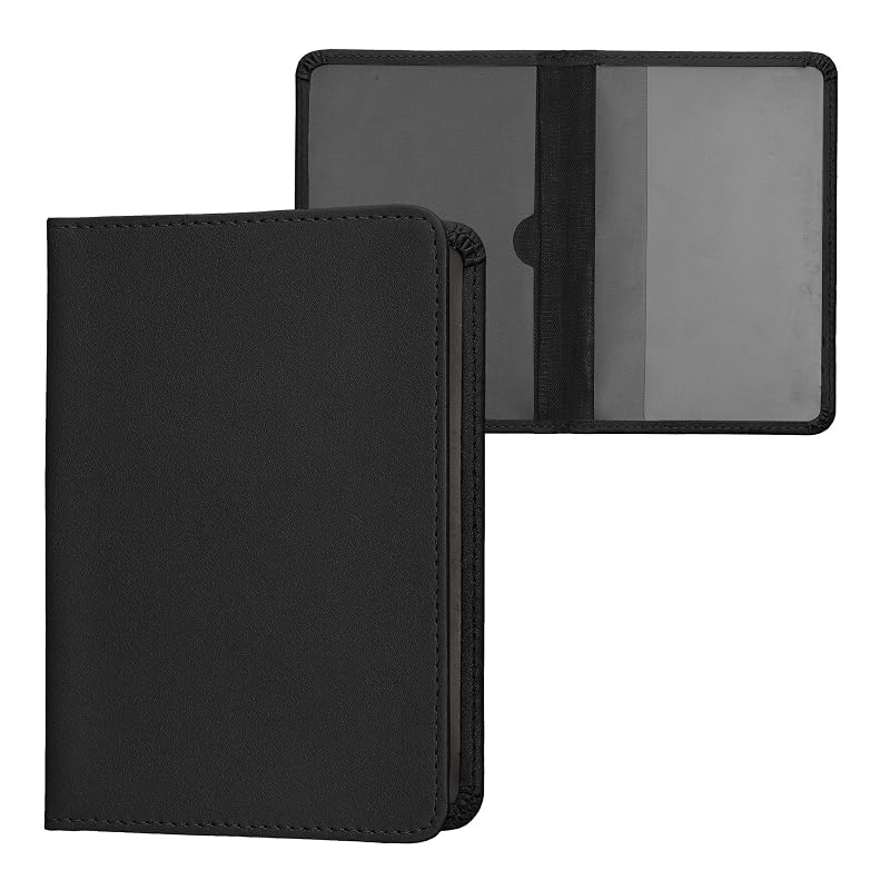 Porta-Documentos Automotivo kwmobile em Couro Sintético com Compartimentos para Documentos e Cartões Preto