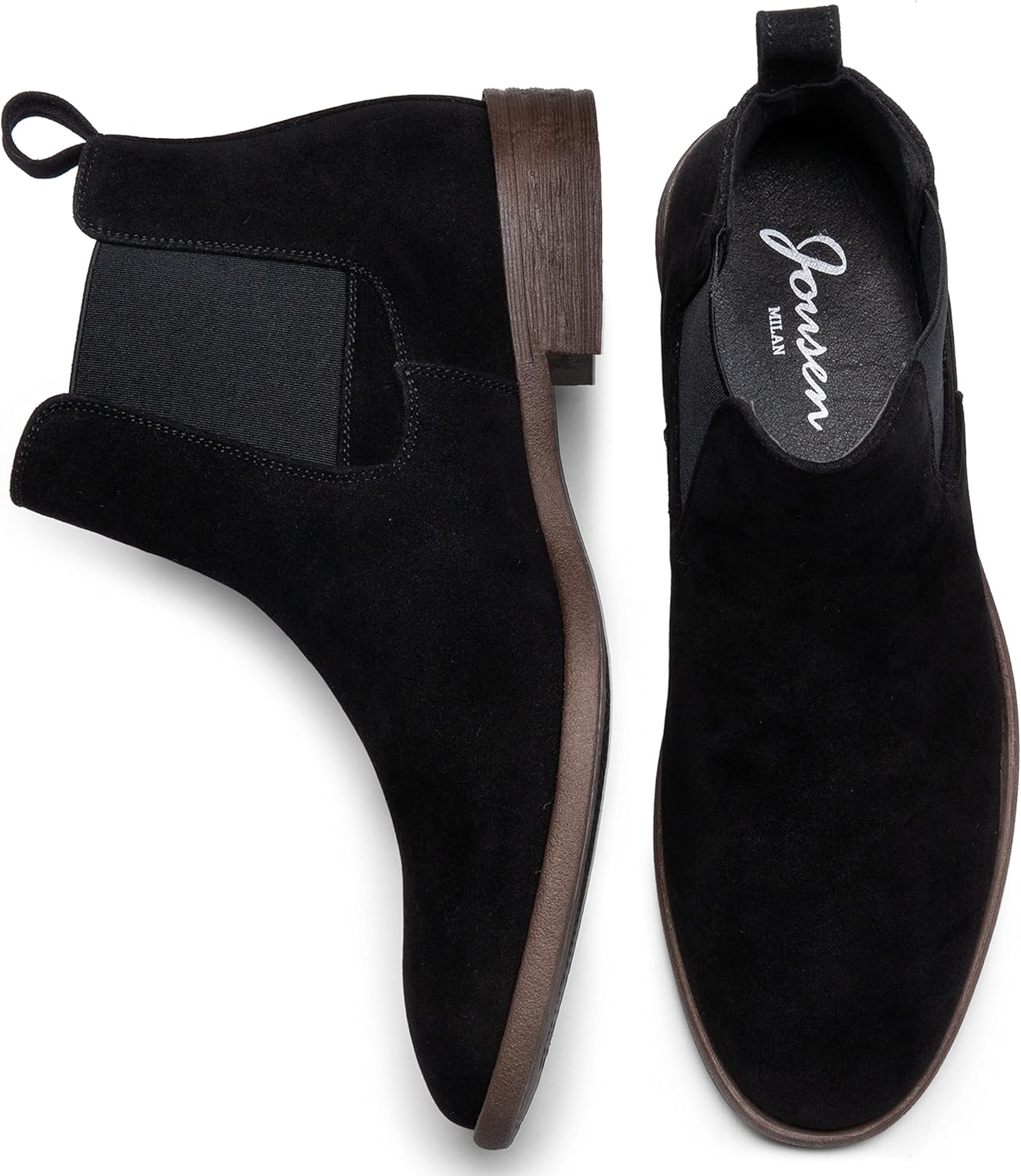 Jousen Men's Chelsea Boots Lightweight Casual Chukka Ankle Boots Classic Elastic Dress Boots For Men - Image 6