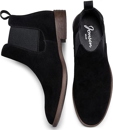 Miniatura 6 de Jousen Botas Chelsea para hombre, ligeras, informales, Chukka, botas de tobillo clásicas elásticas para hombre