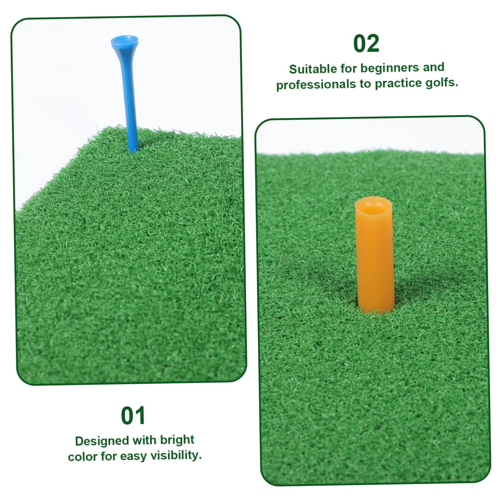 VANZACK Portable Golf Training Mat Indoor Practice Turf for Beginners Realistic Golf Chipping & Hitting Mat Golf Accessory for Home & Office